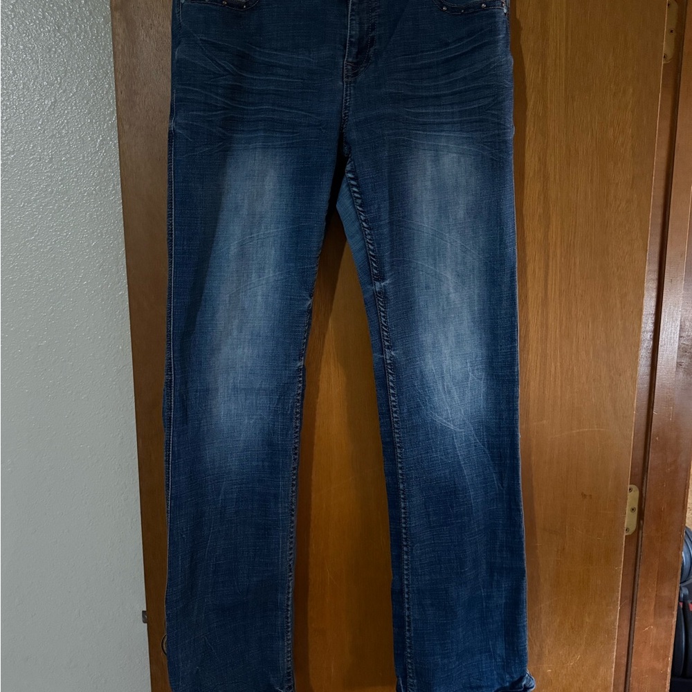 Cowgirl Tuff Women's Boot Cut Jeans - Dark Blue *Tall* 32x35